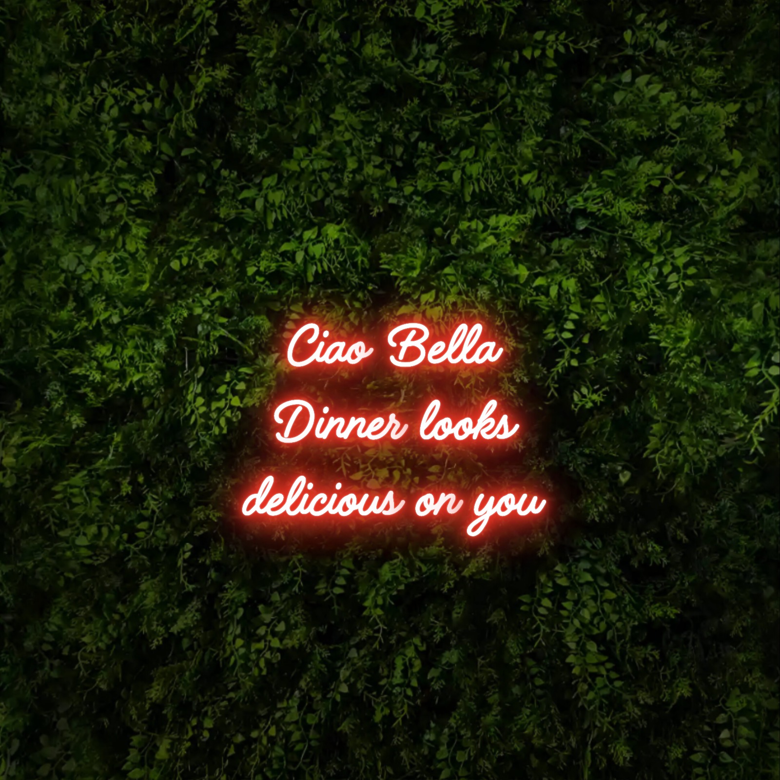 Ciao Bella
Dinner looks 
delicious on you – Neon Sign